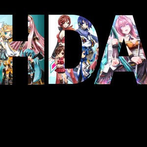 May include: A colorful image with the letters "HDA" formed by anime characters. The characters are all female and have different colored hair and outfits.