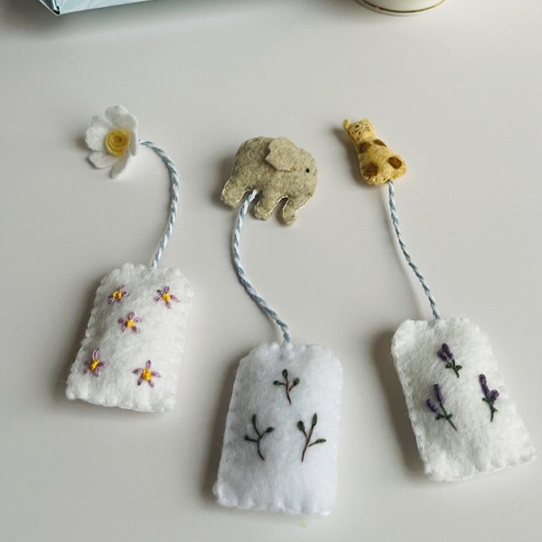 Felt tea bags/ Felt tea time / Felt tea