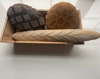 Large Felt bread/Felt Artisan Breads/ French felt bread/ felt sourdough/ felt rye bread/ Felt  Baguette