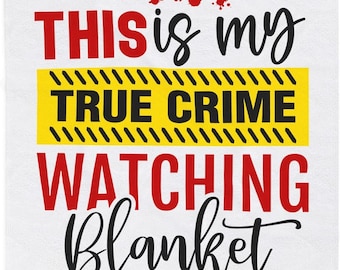Manta de terciopelo divertida para ver crímenes reales, suave y ligera, de 76 x 102 cm, ideal como regalo para amantes de los crímenes.