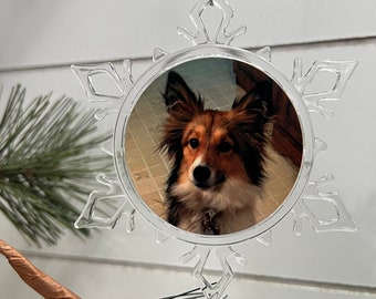 Adorno fotográfico navideño personalizado