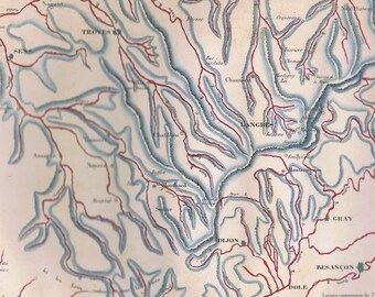 BOURGOGNE FRANCE ORTELIUS Carte Map Carte Engraving Gravure 1593 EUR 49