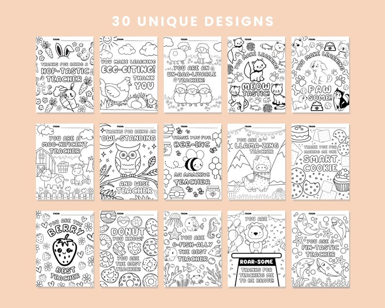 Printable Teacher Appreciation Coloring Pages Teacher Coloring - Etsy