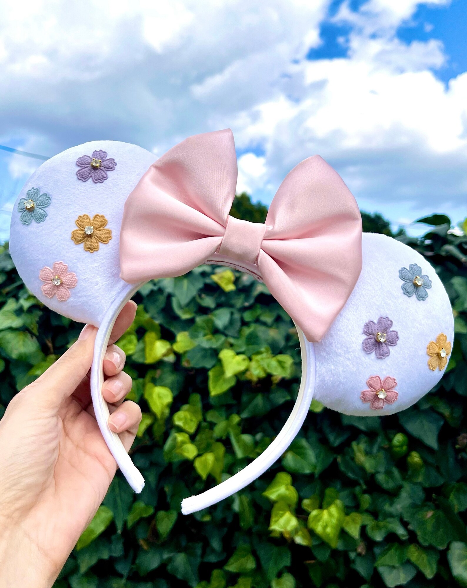 Spring Ears Pastel Petals, Minnie Inspired Mouse Ears, Spring Ears, Floral, Flowers ...
