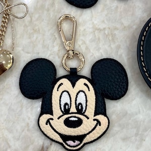 Mickey Mouse Leather Bag Charm - Etsy