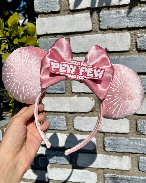 ミニーマウス　ピンクイヤーマフ ディズニー ミニーマウス イヤーマフ ピンク ヒョウ柄ヴィン
