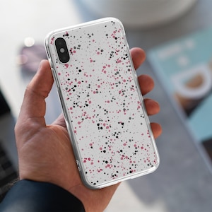 Clear iPhone Case, Graffiti and Street Art Style Case, Gritty Urban Look, Spray Paint Look, Punk Hip-Hop Aesthetic, Vibrant Colors, Snug Fit