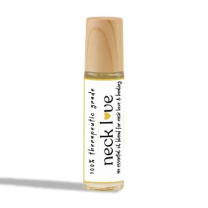 Essential Oil Roller for Neck Tension | Aromatherapy for Stiff Neck & Tension Relief | Crystal Infused Wellness Blend | Holistic Gift