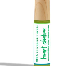 Heart Chakra Essential Oil Roller | Loving Aromatherapy Blend | Crystal-Infused Wellness Roller | Emotional Balance & Self-Love Support