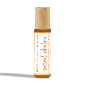 Sacral Chakra Essential Oil Roller | Energizing Aromatherapy Blend | Crystal-Infused Wellness Roller | Balance & Creativity Support