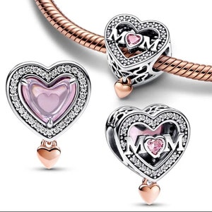 Pandora Style Muttertags Charm Geschenk für Mama, Schwester, Nan, Frau, 925 Sterling Silber Charm, schönes Detail, Geschenk, Mama, Mama, Mam
