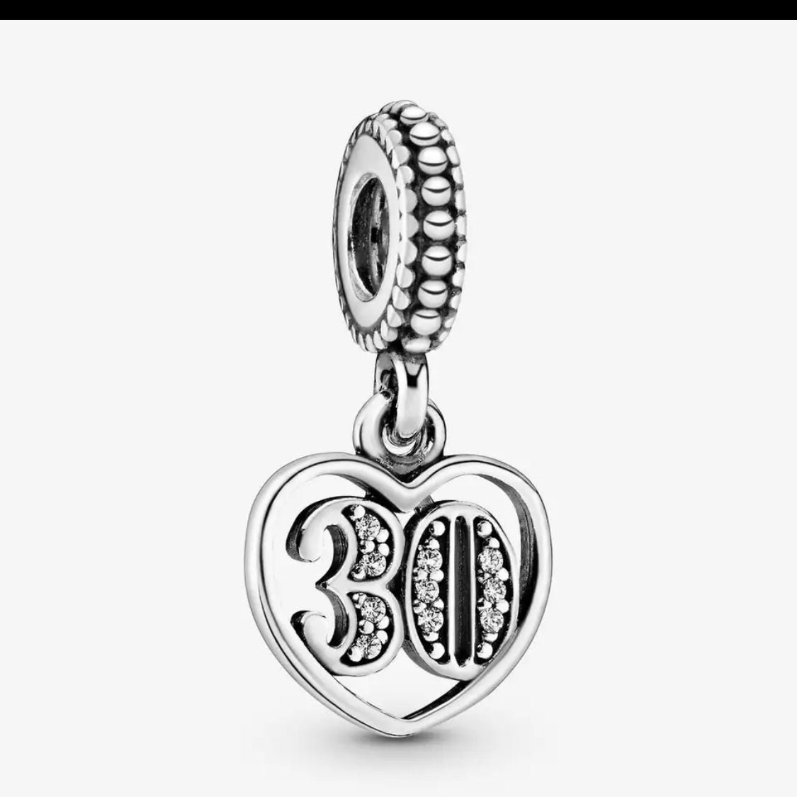 Pandora Style 30th Birthday Charm Age 30 Gift for Her Sister Friend Daughter 925 Sterling Silver Charm Beautiful Detail Infinity Etsy