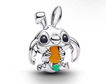 Charm de conejito de Pascua de Disney Stitch, estilo Pandora