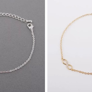 Bracciale infinito con clip, argento, oro, regalo per mamma, amica, sorella, regalo per damigella d&#39;onore, portafortuna, simbolo dell&#39;infinito, matrimonio, gioielli