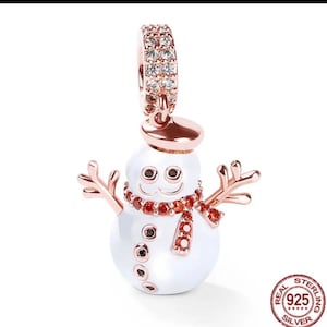 Pandora style Christmas snowman charm , gift for mum, sister, nan, wife,Sterling silver,,christmas theme , Christmas gift, December