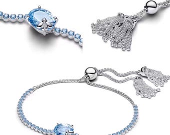 Blue Bee Bracelet, Bridgerton Inspired, Adjustable Chain, Tassel Detail