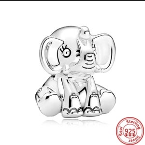 Pandora-Stil Elefant Charme, Zoo, Tier, Tier Charme, Geschenk für Mama, Schwester, Oma, Frau, Sterling Silber, Edelsteine, schönen Charme, niedlich
