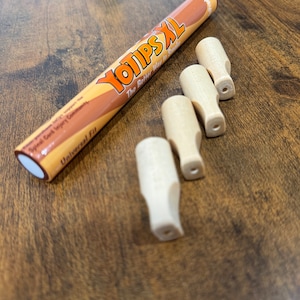 YoTips XL- Wooden Filter Tips/ Universal Fit Mouthpiece for 9mm-13mm - 2 tubes - 4 Per Tube - Free Organic Hemp Papers!