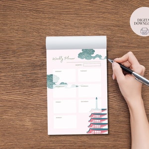 Weekly Planner PDF Printable Japanese Minimalist Weekly - Etsy