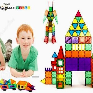 Magnetic toy clear tiles educational