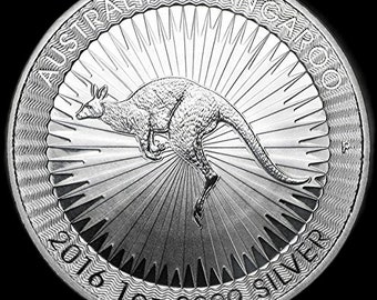 1oz silver coin Minted Kangaroo Elizabeth II round Uncirculated Investment AUS