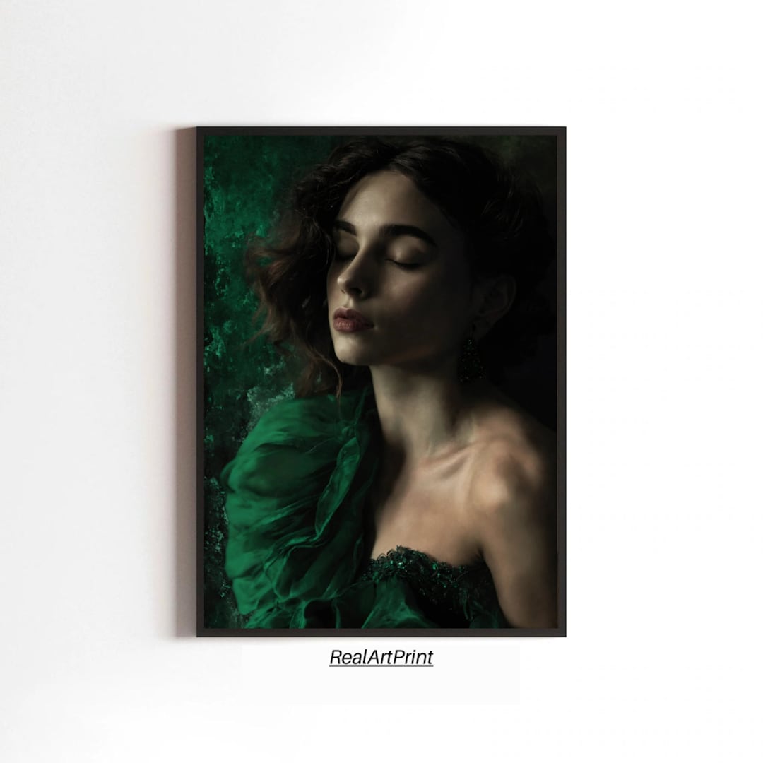 Decadent Young Woman Portrait | Vintage Wall Art Print | Digital ...