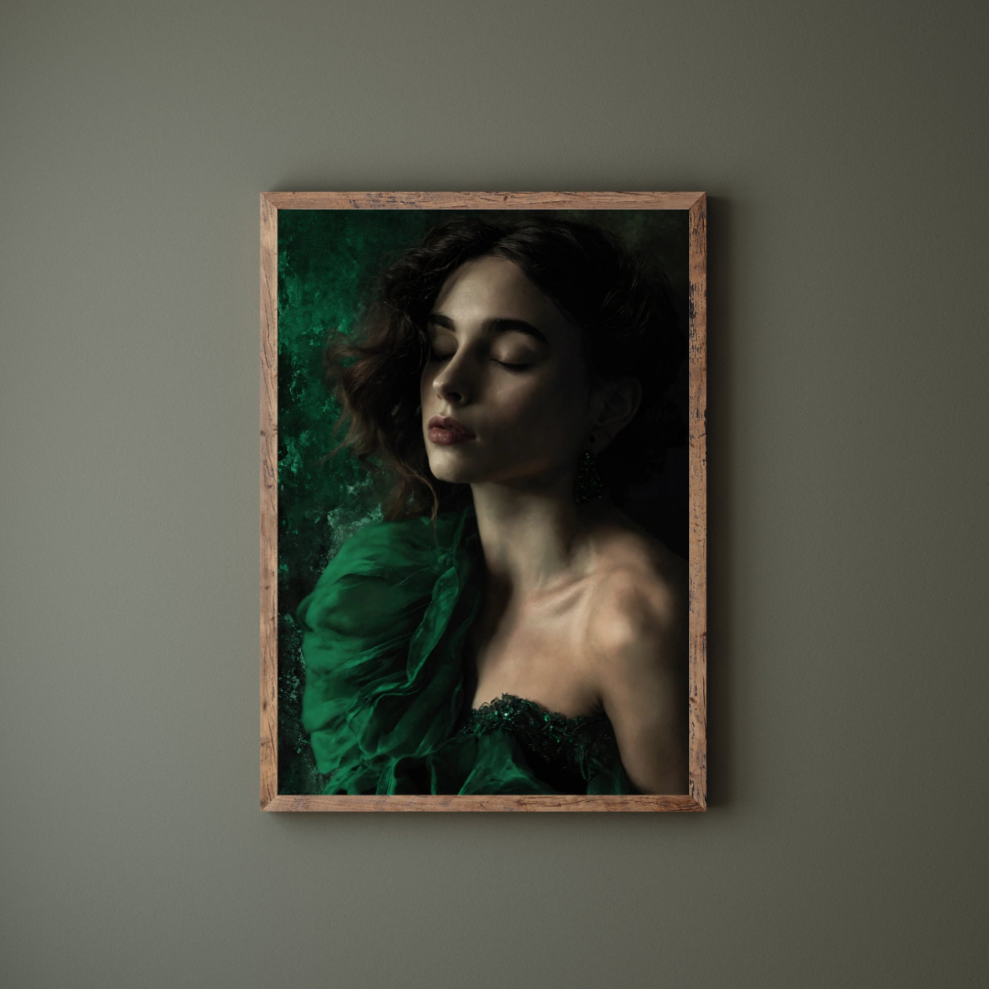 Decadent Young Woman Portrait | Vintage Wall Art Print | Digital ...