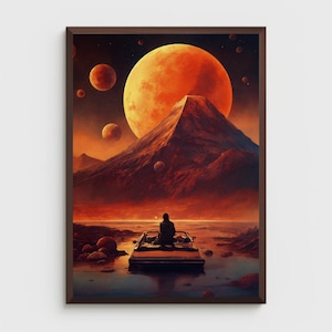 Surreal Sci-Fi Landscape Art Print: Distant Planet (Digital Download)
