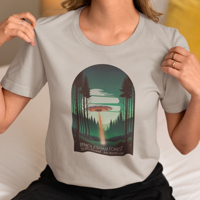 Rendlesham Forest UFO T shirt, Britain's Roswell, Sci-Fi Lover Present, X-Files Inspired, Science Geek gift, We are not alone, Area 51 image 8