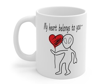 My Heart Coffee mug gift for boyfriend gift for girlfriend unique gift cute funny coffee mug present  for all