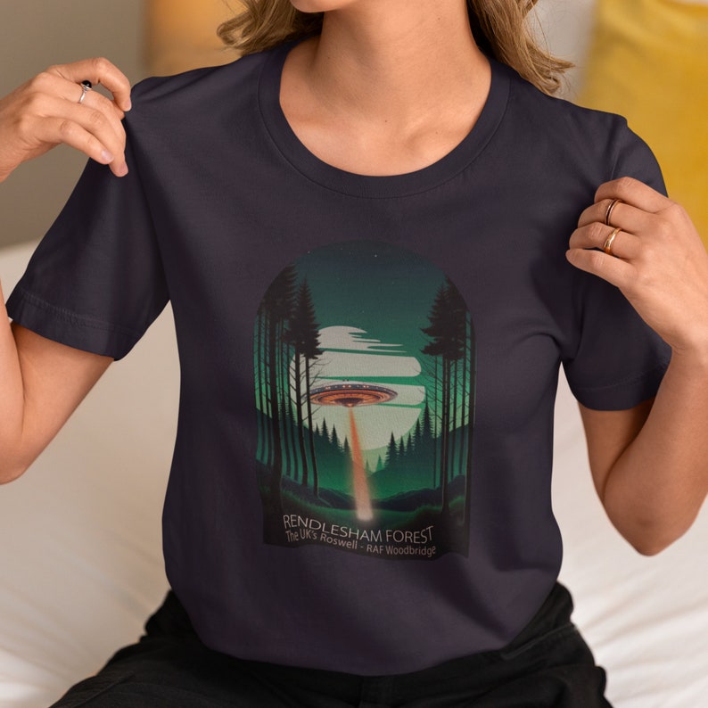 Rendlesham Forest UFO T shirt, Britain's Roswell, Sci-Fi Lover Present, X-Files Inspired, Science Geek gift, We are not alone, Area 51 image 9