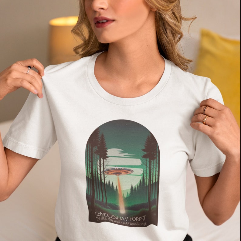 Rendlesham Forest UFO T shirt, Britain's Roswell, Sci-Fi Lover Present, X-Files Inspired, Science Geek gift, We are not alone, Area 51 image 2