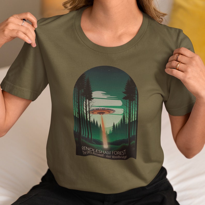 Rendlesham Forest UFO T shirt, Britain's Roswell, Sci-Fi Lover Present, X-Files Inspired, Science Geek gift, We are not alone, Area 51 image 5