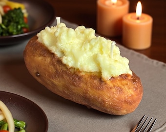 Small Baked Potato Novelty Candle, Food Candle, Gifts, Fun Gifts, Wax Food