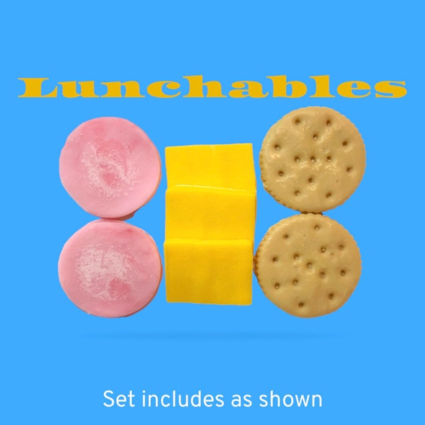 Lunch Meat & Crackers Snack Wax Embeds, Wax Food, Fake Food, Faux Food, Wax Crackers, Wax Meat, Wax Cheese, Wax Embeds