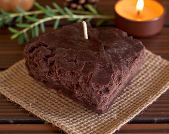 The Signature Brownie Novelty Candle, Life-Size Realistic Fudge Bar, Desert, Faux Food, Wax Brownie, Gifts, Collection, Wax Bistro