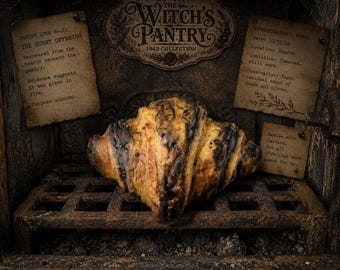 The Burnt Offering Croissant Wax Prop | Witch’s Pantry 1842 | Burnt Pastry Wax Embed, Spooky Halloween Candle Making Supply, Wax Food, Creep