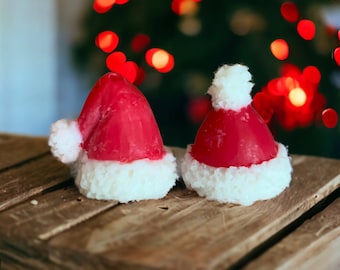 Santa Hats Wax Embeds, Christmas Embeds, Wax Hats, Unique Embeds, Christmas Melts