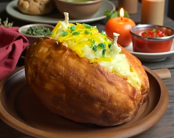 Chef’s Loaded Baked Potato Novelty Candle, Food Candle, Gifts, Fun Gifts, Wax Food, Savoury Candle