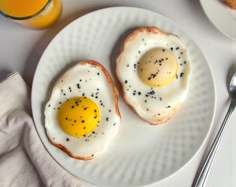 Life Sized Fried Eggs Wax Embeds, Faux Food, Food Props, Wax Egg, Fake Food, Wax Breakfast