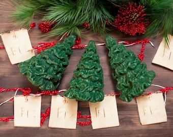 Waxinbeddingen Little Christmas Trees, waxmelts, kerstcadeaus, ingesloten kaarsen