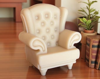 Cozy Small Armchair Wax Embed, Candle Embeds, Wax Chair, Candle Decor