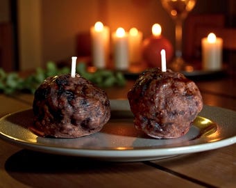 Realistic Meatballs Novelty Candle Set, Faux Food, Gifts, White Elephant, Wax Candle