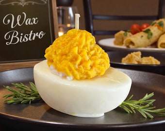 Deviled Egg Appetizer Novelty Candle, Gifts, Food Candles, Egg Candle, Unique, Wax Bistro, Wax Food