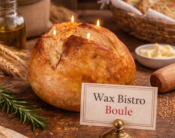 Artisan Boule Bread Loaf 4 Wick Candle, Novelty Candle, Wax Food, Food Candle, Bread Candle, Collection, Gifts, Wax Bistro