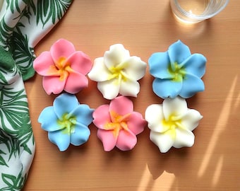 Plumeria Wax Flowers, Embeds, Hawaiian, Candle Embeds, Wax Flowers, Wax Plumeria