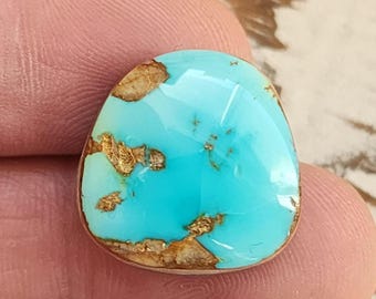 Royston Turquoise (Approximately 19x18 mm and 22 ct.) 100% Natural American Turquoise.