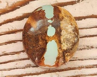 Royston Ribbon Turquoise  (25.5x23.5 mm and 40 ct.) 100% Natural American Turquoise.