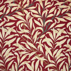 Willow Bough By William Morris Custom Made To Measure Fully Lined Curtains CRIMSON 3&quot; Heading Tape