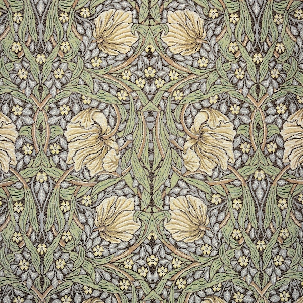 Custom Pinch Pleated Lined Curtains William Morris Pimpernel Earth.